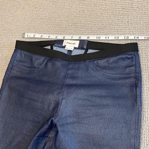 Helmet Lang navy blue leather leggings - Picture 5 of 12